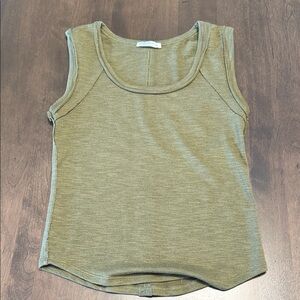 Miss Love Scoop Neck Tank in Olive
